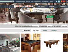 Tablet Screenshot of billiardsandbarstools.com